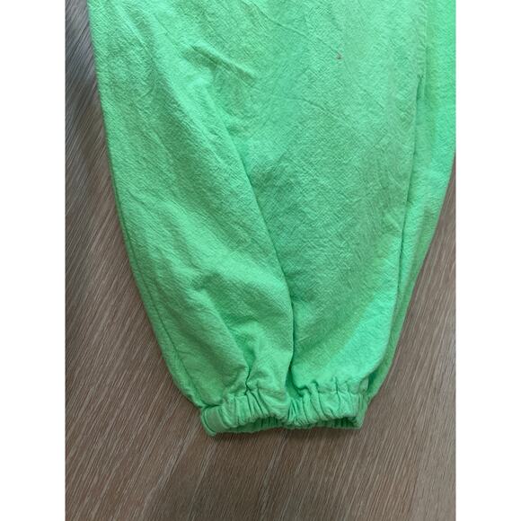 Vintage Lime Green Jogger Cotton Pants Cancun Mexico Size Small - Picture 4 of 10